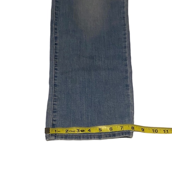 Levi’s505 Straight Jeans Women’s Size 16 Blue Light Wash Denim Stretch MidRise - Picture 14 of 16